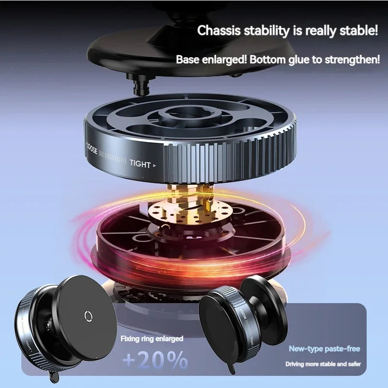 Vacuum Magnetic Car Phone Holder, Universal Suction Cup, Mirror Gym Bath Shower Stand for iPhone 16 15 14 13 12 Pro Max Samsung