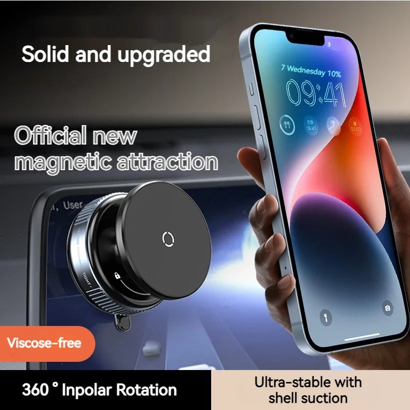 Vacuum Magnetic Car Phone Holder, Universal Suction Cup, Mirror Gym Bath Shower Stand for iPhone 16 15 14 13 12 Pro Max Samsung